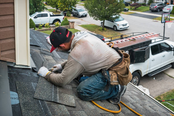 Professional Roofing technician working in Leicester, NC